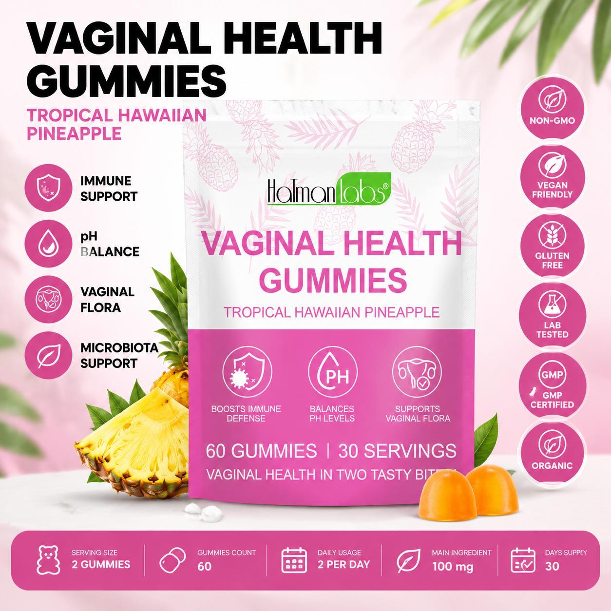 Health Wellness Gummies - PH-Ausgleich Vaginale Flora Mikrobiom Wellness, Vaginale